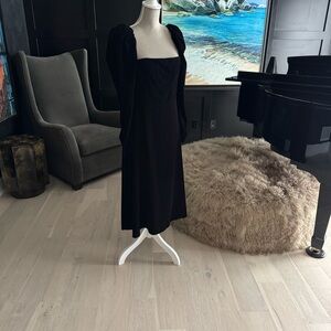 ANTONIO MELANI Black Velvet Long Sleeve Dress